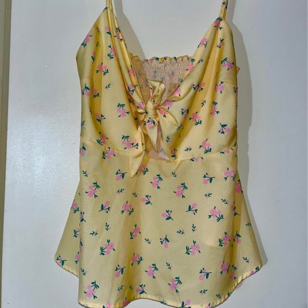 Floral Summer Camisole Top, Size 8/10